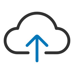 Cloud storage icon symbol vector image. Illustration of the database server hosting cloud system digital design image