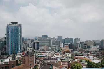 Fototapeta na wymiar seoul skyline from namsan tower view
