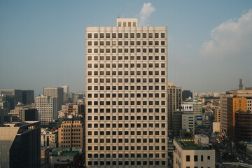 sunset skyline in seoul