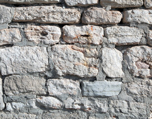 Acient brick wall. Grunge brick wall background