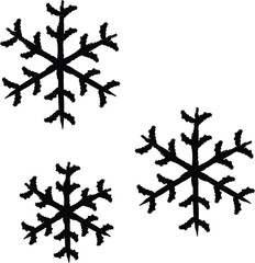 Snow flakes hand drawn vector illustration