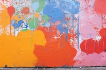 a graffiti wall repainted in a single color