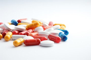 a pile of thyroid medication pills on white surface