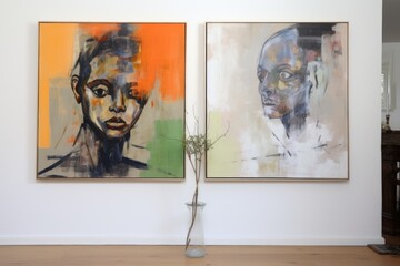 two identical paintings, one signed original, one fake