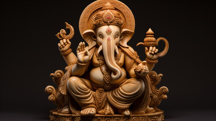 Fototapeta na wymiar Hinduistic sculpture ganesha god