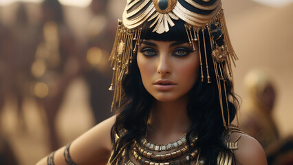 Cleopatra photo from ancient Egypt - obrazy, fototapety, plakaty