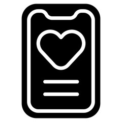 Vector Icon Smartphone, Dating App, Phone, Love, Online, Application