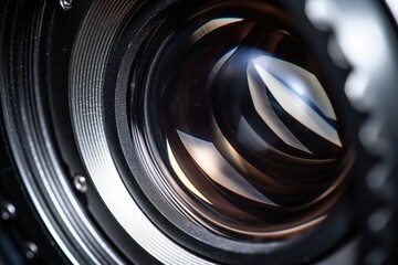 macro shot of a cameras aperture