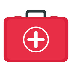 First aid kit in plastic case