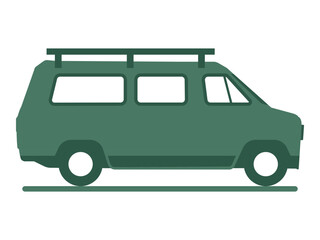 Camping van icon isolated, van life concept