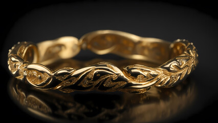 A twisted gold bangle 