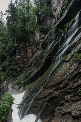 waterfall in the mountains