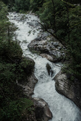 waterfall in the mountains