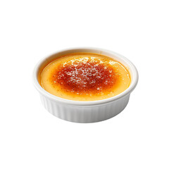 Creme brulee on a white background isolated PNG