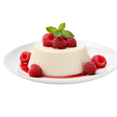 Panna cotta on a white background isolated PNG