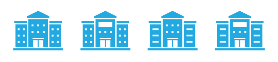 Building icon. Building office, bank, museum, school, government icon, vector illustration