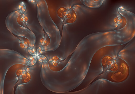 Fototapeta Abstract fractal art background which perhaps suggests embryonic development.