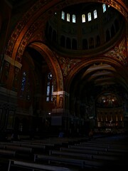 Fototapeta premium Lisieux, August 2023 - Visit the magnificent medieval town of Lisieux in Normandy - Visit the decoration of the splendid Basilica of Saint Theresa