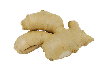 Ginger cut top view isolated on transparent.