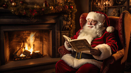 Santa by Cozy Firelight Reading Wish List