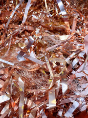 Copper wire and foils strips from a manufacturing process