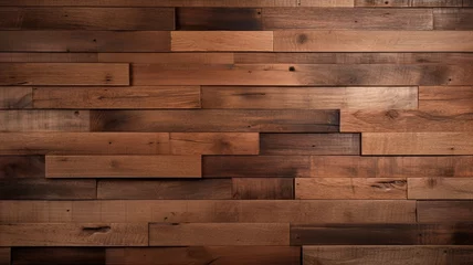 Foto op Aluminium wooden wall background texture, brown wood pattern © Daniel