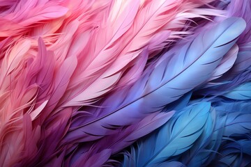 Pastel feather dreamland with a gradient of lavender and aqua, Generative AI