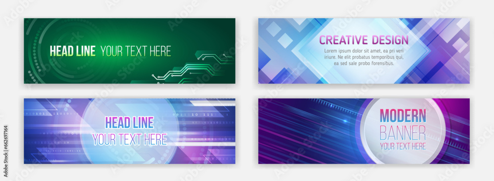 Poster modern banner on the theme of data protection, cyber security, science, data array. futuristic digit