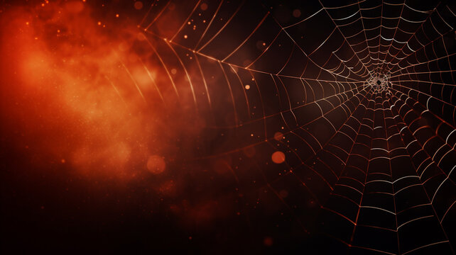 spider web on the dark background