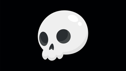 Trick or Treat Skull Clipart (vector, logo, illustration)