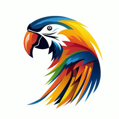 Obraz premium Professional Parrot Logo on White Background Vector Graphic