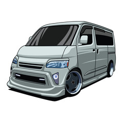 mini van vehicle car vector