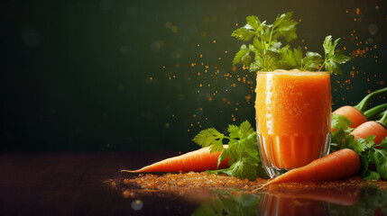 Freshly Made Organic Carrot Orange Juice