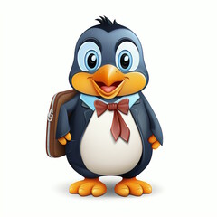 Obraz premium Professional Penguin School Teacher Vector Graphic