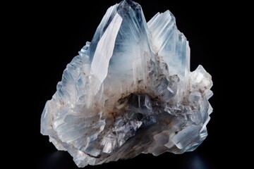 moonstone on a black backdrop illuminated by a soft light