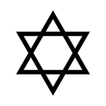 Jewish Symbol. Star of David. Vector.
