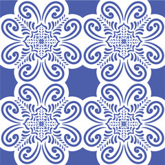 Ornamental blue and white patterns for any decor.