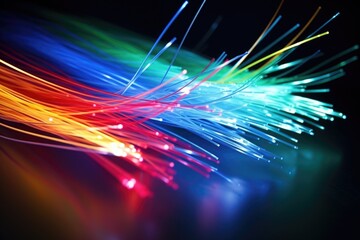 fiber optic cables representing high-speed data transfer