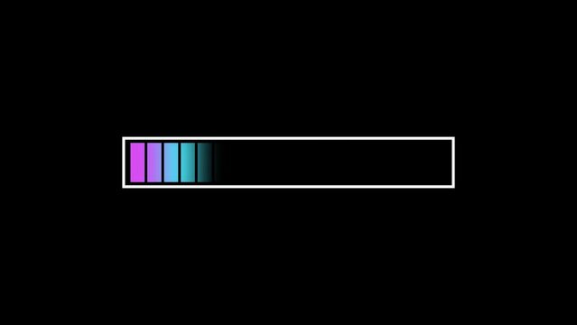 olor Loading bar animation isolated on a black background.