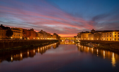 Fototapeta na wymiar A sunset in Florence