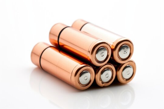 rechargeable batteries against a white background