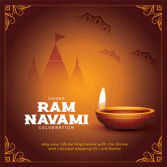 Ram Navami in vector illustration
