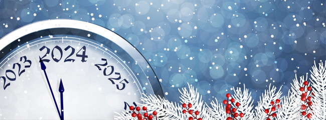 New Year's Eve 2024. Vector illustration.	 - obrazy, fototapety, plakaty