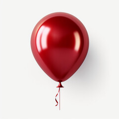 red balloon isolated on white generated by AI