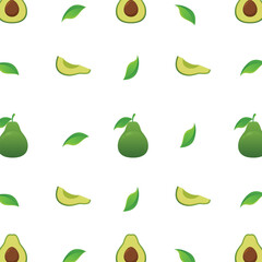 vector cute Avocado fruit pattern background