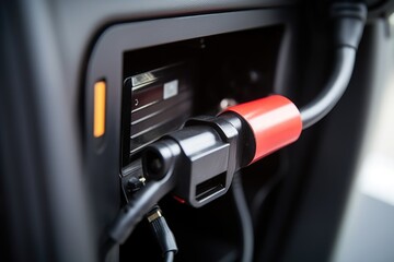 detail shot of an electric buss charging connector