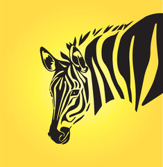 Zebra simple illustration silhouette vector