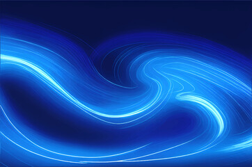 Obraz premium Abstract blue wave on transparent background, Design element, wallpaper, modern abstract