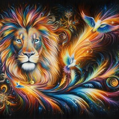 illustration of lion