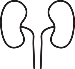 Black line Dialysis icon. Linear vector illustration from medical and health collection. Thin line symbol for use on web and mobile apps, logo, print media isolated on transparent background.